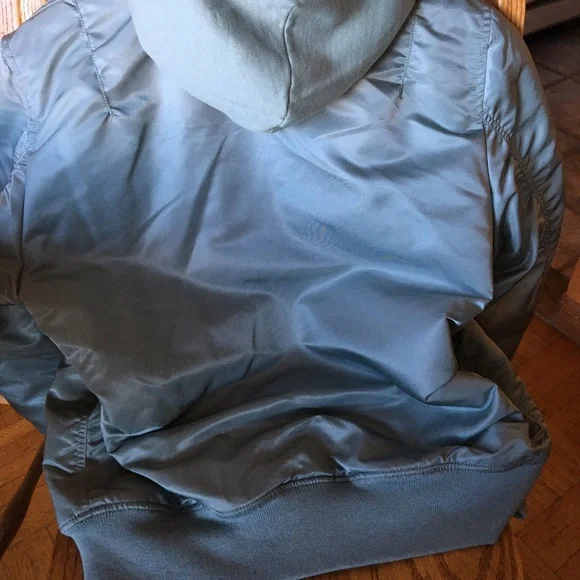 NWOT Alpha Industries MA-1 Natus Bomber Jacket with Removable Hood Size Large - Picture 12 of 16
